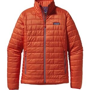 Patagonia Nano Puff Jacket - Orange w/Lavender lining - Women's Size Small
